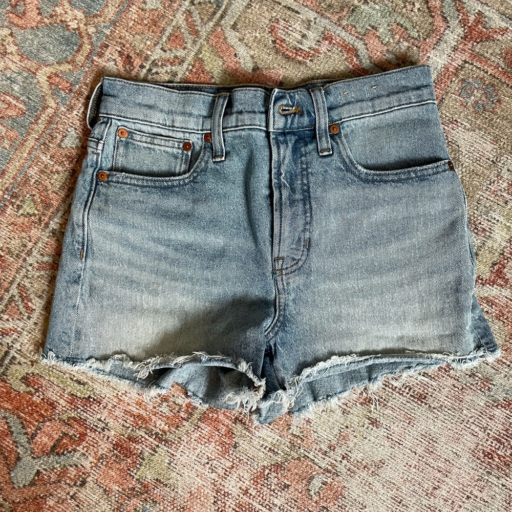 Madewell the perfect Jean short in balsam wash